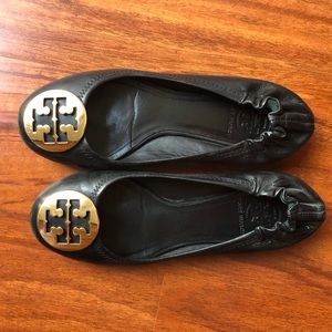Black Tory Burch Reva Flats